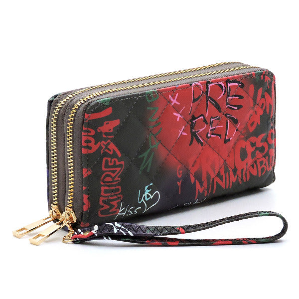 What's on your Mind Quilted Wristlet