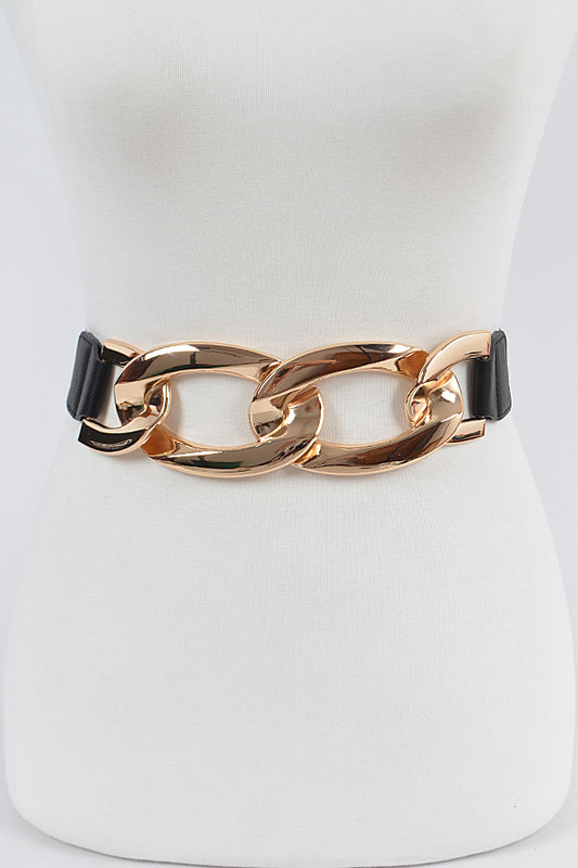 Oversized chain link belt