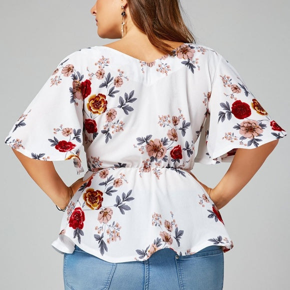 White Blouse Peplum