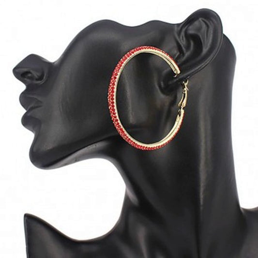 Rhinestone Hoop Earrings
