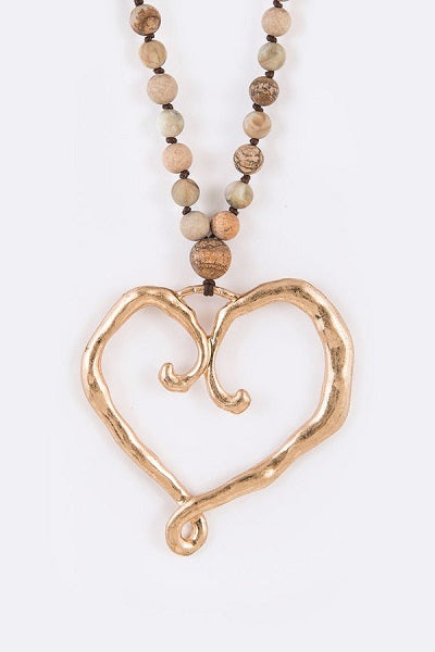 Large Heart Pendant set