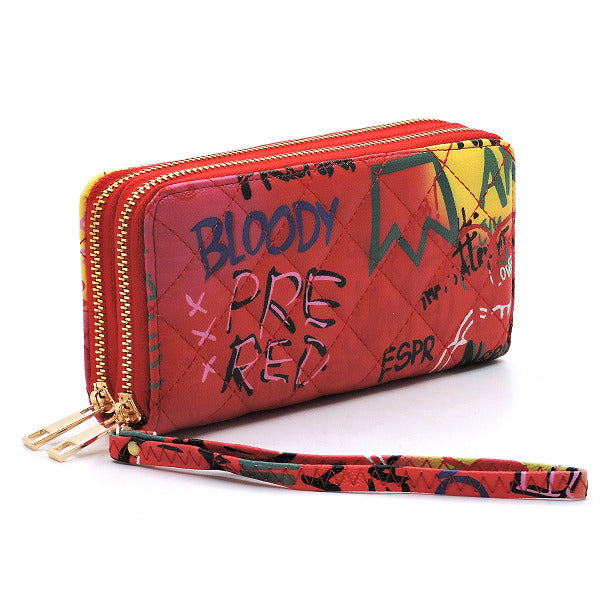 What's on your Mind Quilted Wristlet