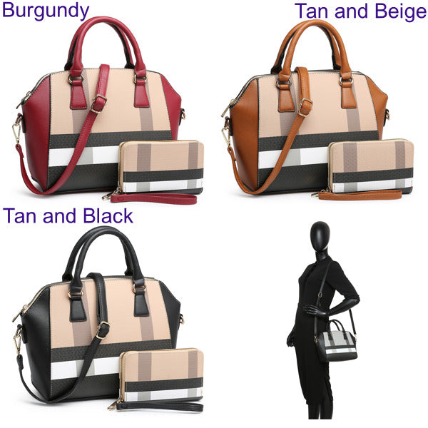 Plaid it is Handbag and Wallet