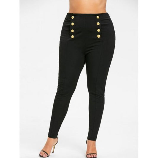 Double Breasted Black Pencil Pant