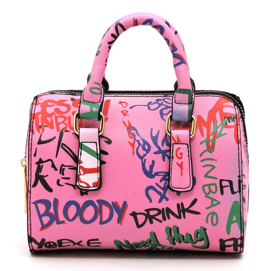 My "Mini" Love Graffiti bag- Pink