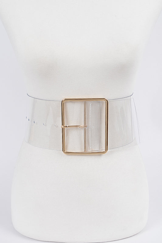 Large Buckle Transparent belt