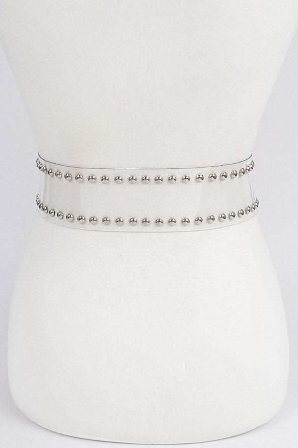 Studded Transparent waist belt