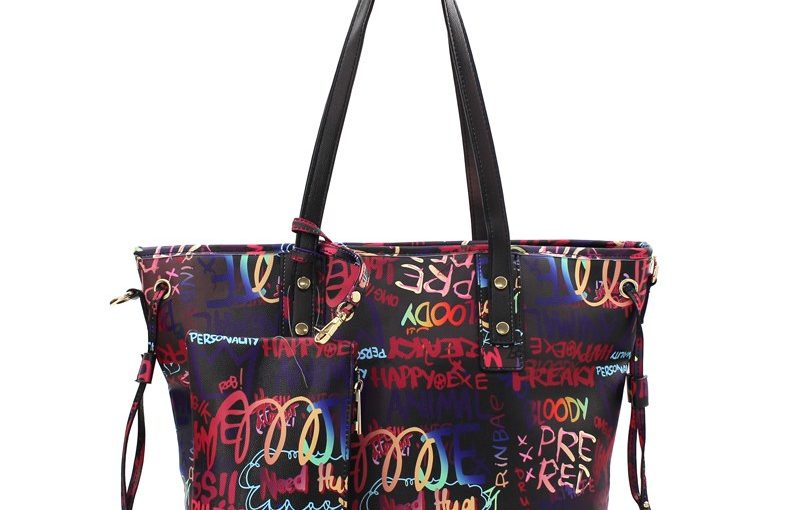 Whats on your mind Tote and Wristlet -Black