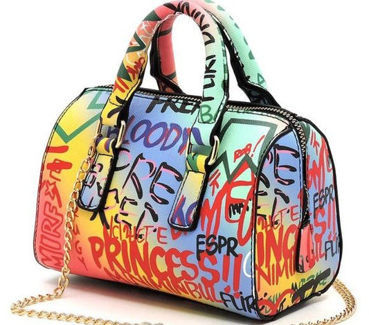 My "Mini" Love Graffiti bag- Orange